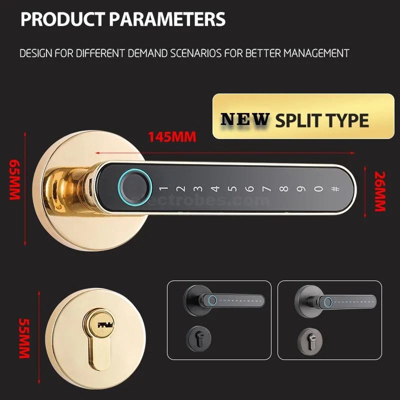 S604L-digital-smart-biometric-verification-key-pin-rfid-and-fingerprint-verification-security-door-lock-in-Pakistan-1.jpg S604L Digital Smart Handle Door Automatic Lock with RFID, Pin, Key and Biometric Verification System for Home Office Security - Image 4