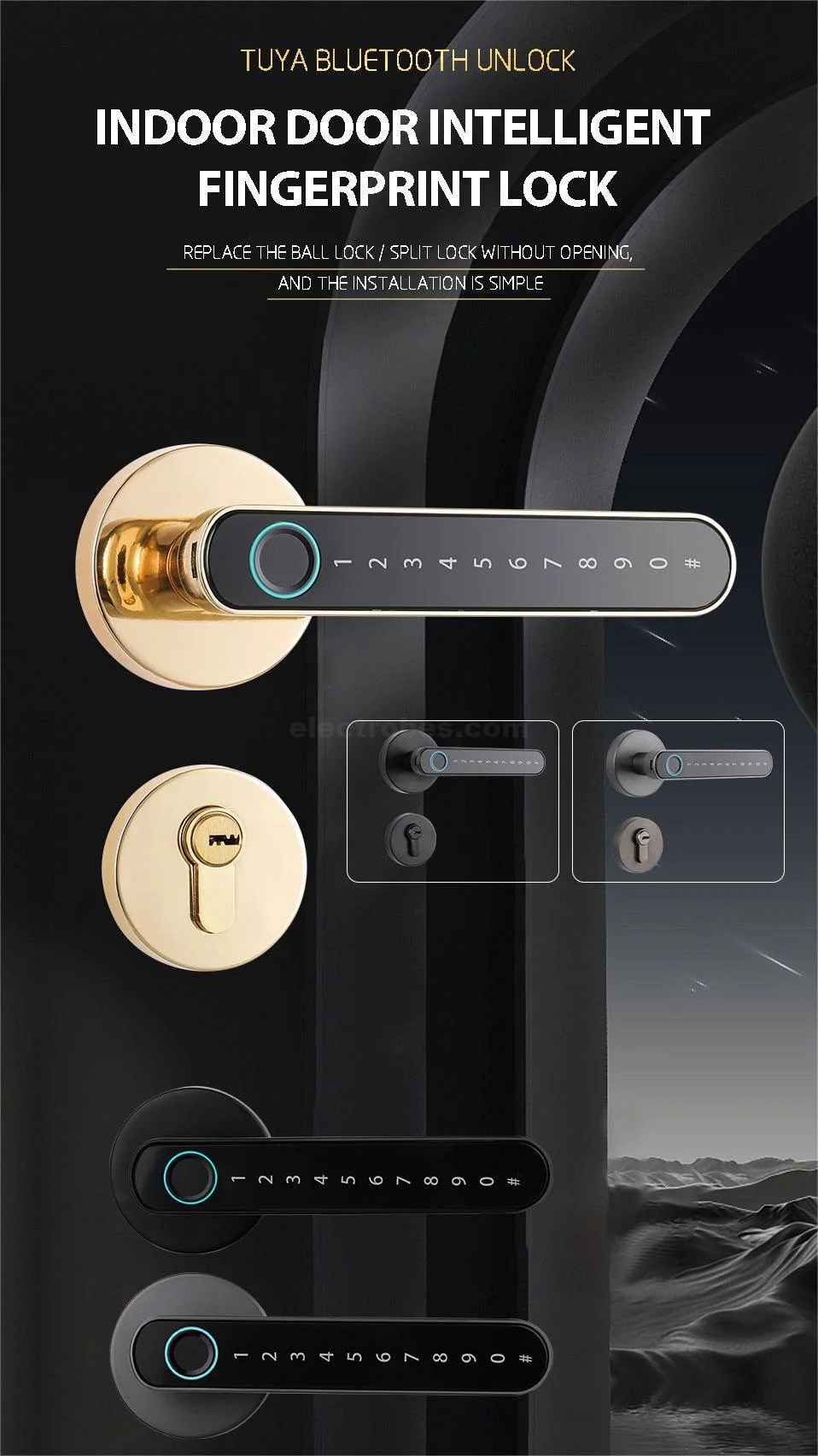 S604L-digital-smart-biometric-verification-key-pin-rfid-and-fingerprint-verification-security-door-lock-in-Pakistan-2.jpg S604L Digital Smart Handle Door Automatic Lock with RFID, Pin, Key and Biometric Verification System for Home Office Security - Image 6