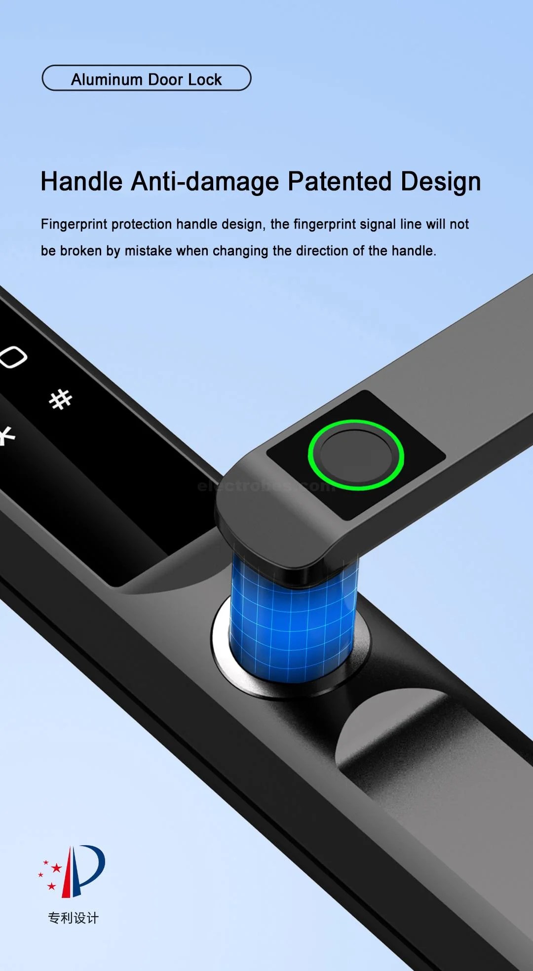 S610-black-Smart-Door-Automatic-Lock-with-biometric-card-pin-key-App-controlled-security-locking-systems-in-Pakistan-4.jpg S610 Waterproof IP65 Smart Handle Door Automatic Lock with RFID, Pin, Key and Biometric Verification System for Home Office Security - Image 4