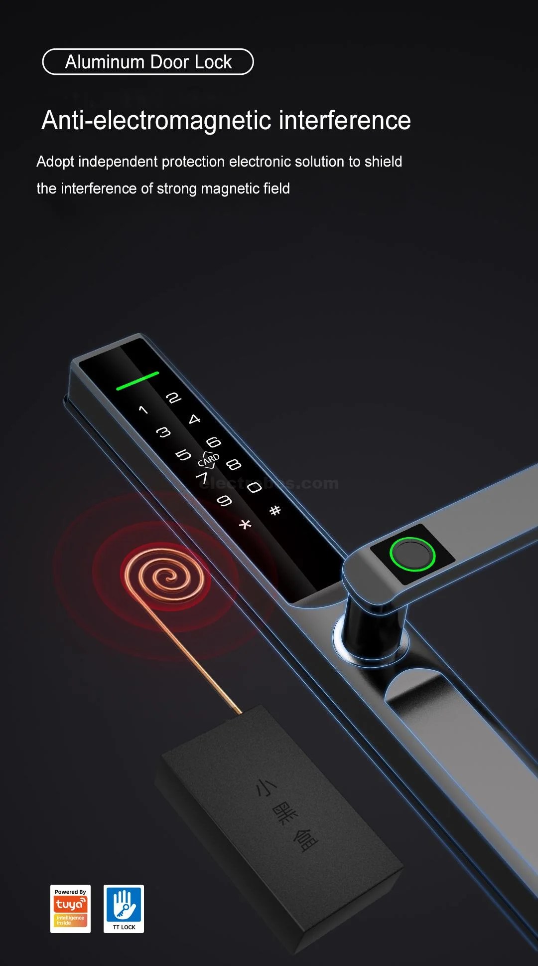 S610-black-Smart-Door-Automatic-Lock-with-biometric-card-pin-key-App-controlled-security-locking-systems-in-Pakistan-5.jpg S610 Waterproof IP65 Smart Handle Door Automatic Lock with RFID, Pin, Key and Biometric Verification System for Home Office Security - Image 5