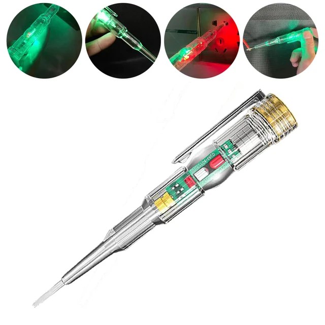 S75c22c6f51f7478f822e6ac750f94cf20.jpg_640x640Q90.jpg_.jpg Electric Test Pencil 24-250V Line and Neutral Tester Electrical Screwdriver - Image 2