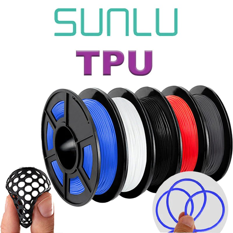 SUNLU-Filament-TPU-flexible-material-for-3d-printer-in-pakistan.jpg SUNLU TPU 1.75mm Flexible 3D Printer Filament 95A Shore Hardness 0.5kg Roll