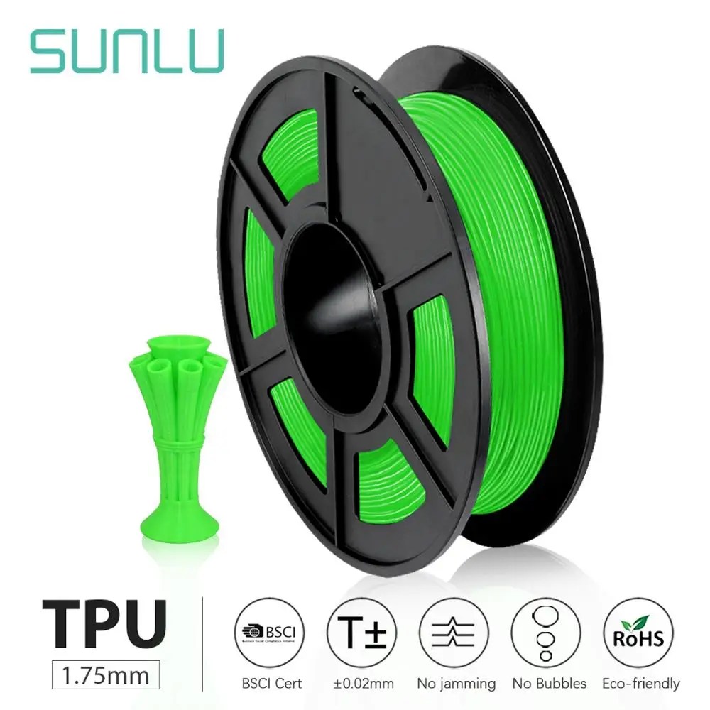 SUNLU-TPU-Flexible-Filament-1-75mm-0-5-kg-new-DIY-full-color-3d-Printer-Filament-at-best-price-in-Pakistan.jpg SUNLU TPU 1.75mm Flexible 3D Printer Filament 95A Shore Hardness 0.5kg Roll - Image 3