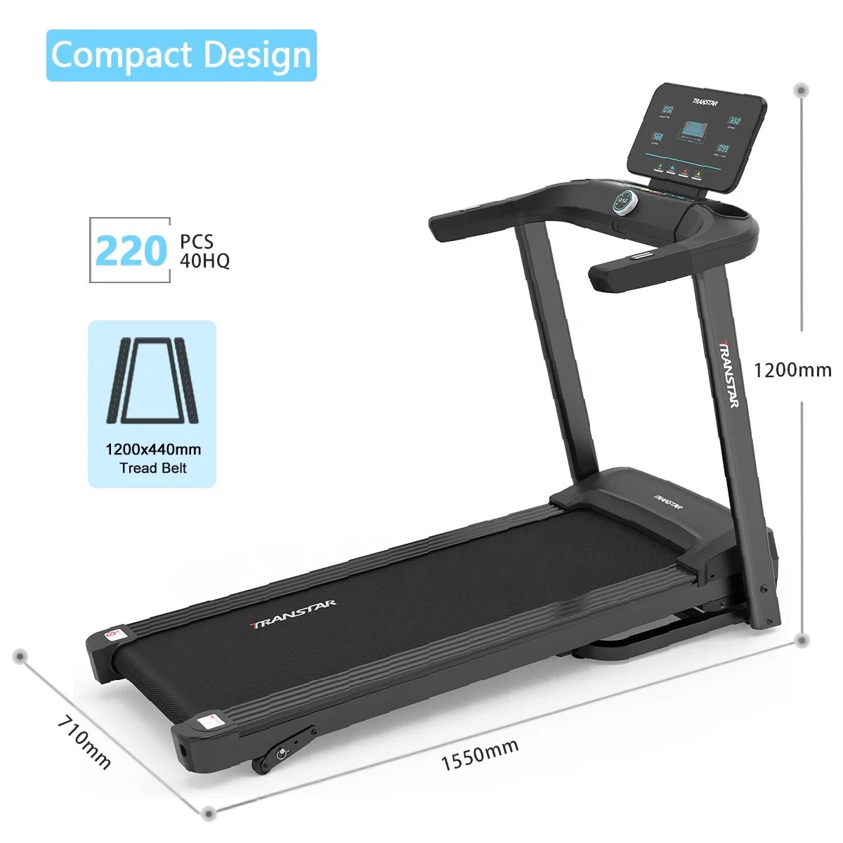 Smart-Walking-Running-Treadmill-Machine-for-fitness-and-health-with-1hp-heavy-duty-motor-and-bigger-display-in-Pakistan.jpg Foldable Portable Walking Treadmill Machine S9 Series with Larger Display - Image 2