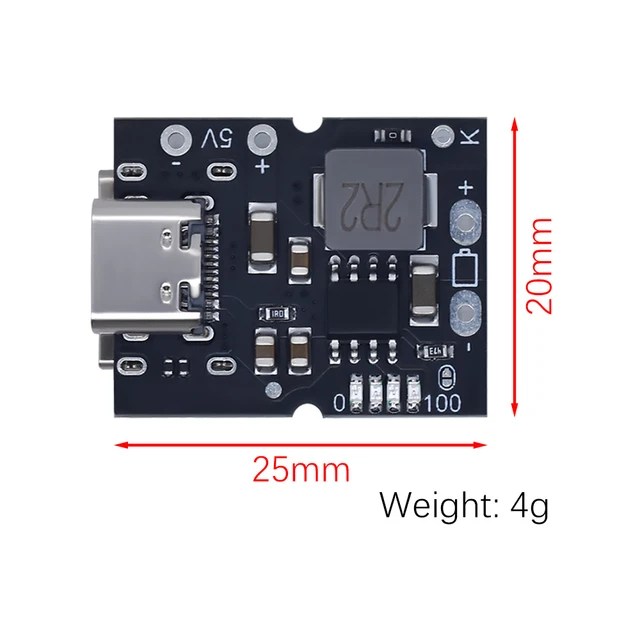 Type-c-Usb-5v-2a-Boost-Converter-Step-up-Power-Module.jpg Type-C USB 5V 2A Boost Converter Step-Up Power Module Lithium Battery Charging Protection Board - Image 4