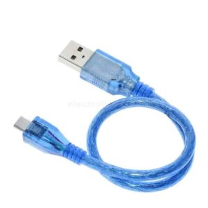 USB Type-A Male to USB Micro Type-B Male Connector Programming Cable
