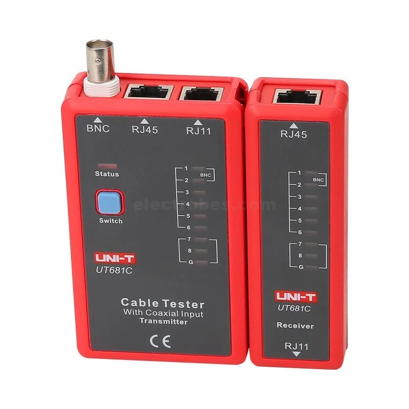 UT681C-2.jpg UT681 UNI-T RJ11 RJ45 BNC Network Wire Cable Conductivity Tester - Image 3