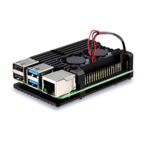 Aluminum Alloy Armor Case for Raspberry Pi 4B Heatsink Cooler Case with Dual PWM Cooling Fan for Raspberry Pi 4 8GB/4GB/2GB