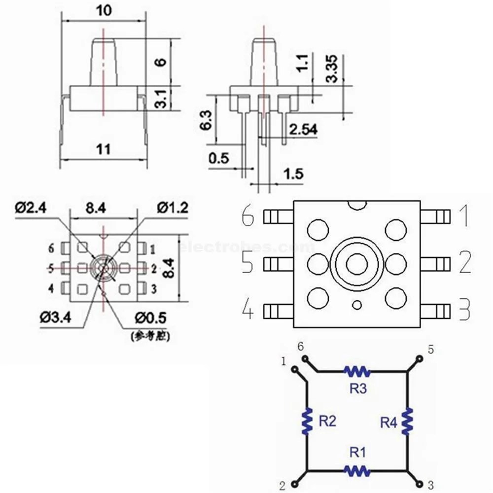 bf6c69baaac1dd86850aacdc3cf259465ba58180_original.jpeg MPS20N0040D-D Sphygmomanometer Pressure Sensor 0-40kPa DIP-6 For Arduino - Image 6