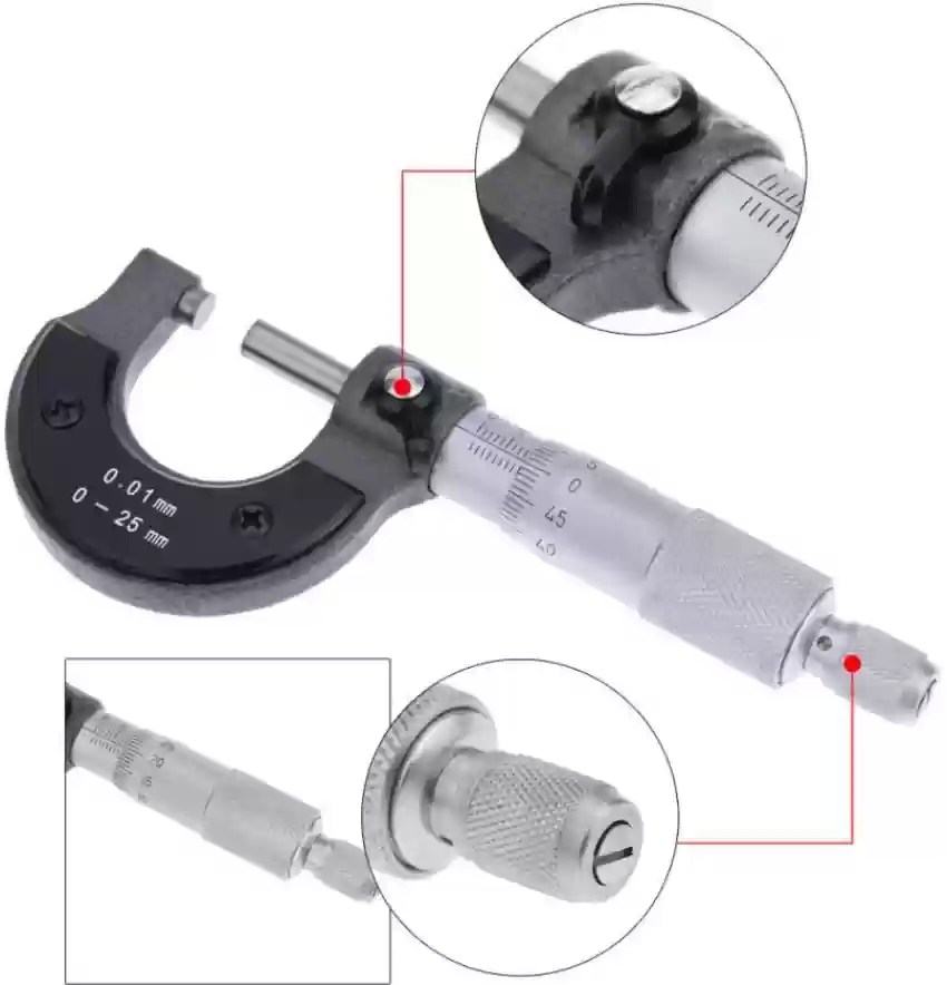 combo-digital-caliper-0-150mm-manual-micrometer-0-25mm-outside-original-in-pakistan.jpg Screw Gauge – 0-25mm Outside Metric Micrometer - Image 4