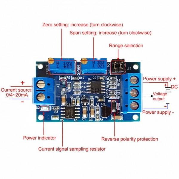 current-to-voltage-converter-module.jpg Current To Voltage Converter Module 4-20mA To 0-3.3V 5V 10V - Image 5