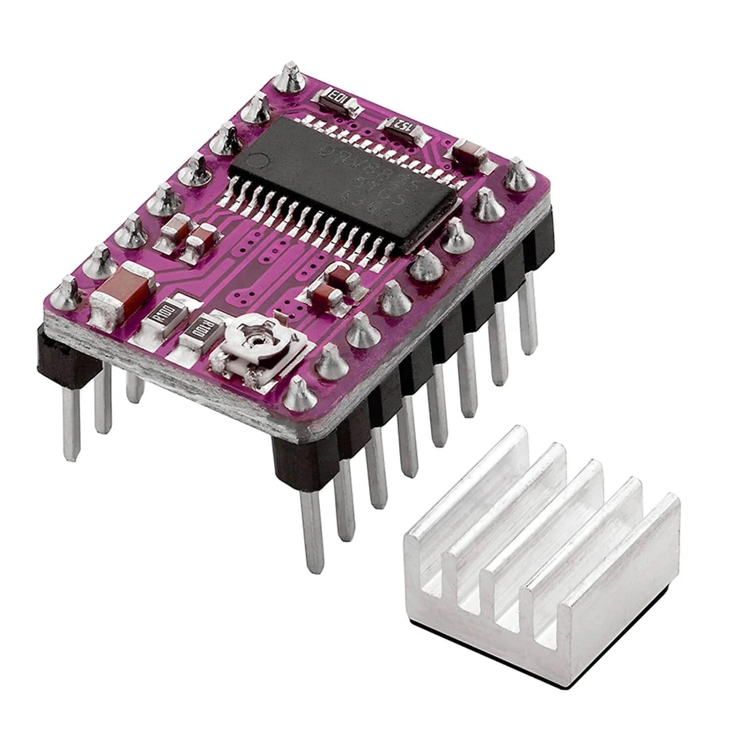 drv8825-stepper-motor-high-current-driver-module-for-ramps-14-cnc-shield-3d-printer-in-Pakistan.jpg DRV8825 Stepper Motor Driver Soldered Pins with Heat Sink - Image 3