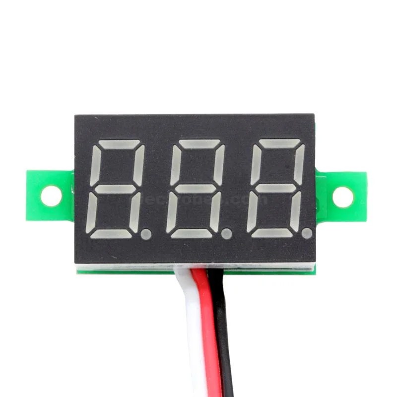 dvm-side-2-800x800-1.jpg DC 0-100V 3-Wire 0.28″ Voltmeter 3-Digit LED Display Panel Volt Meter Voltage Tester - Image 4