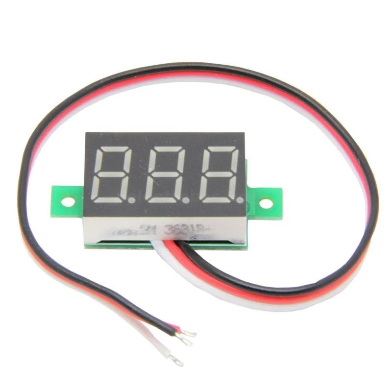 dvm-side-3-800x800-1.jpg DC 0-100V 3-Wire 0.28″ Voltmeter 3-Digit LED Display Panel Volt Meter Voltage Tester - Image 2