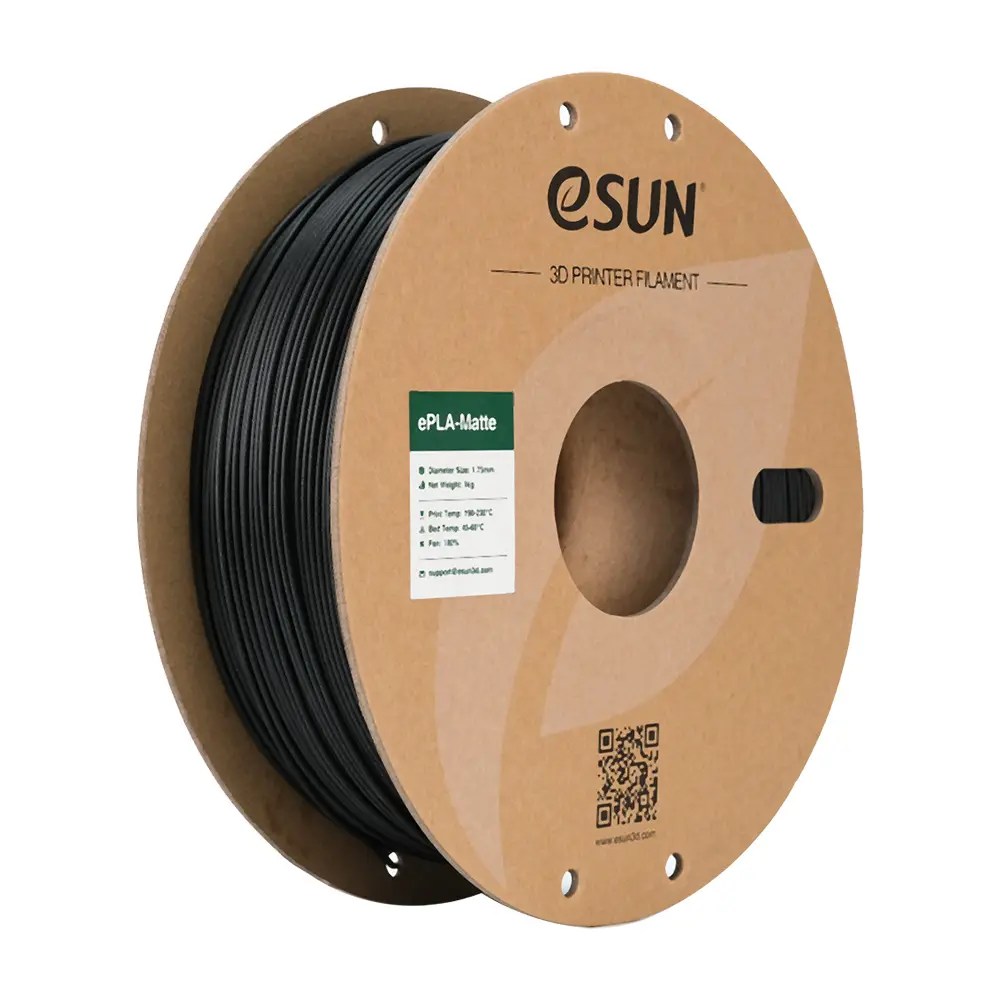 eSUN-ePLA-Matte-3D-Printer-Filament-black-colour-1.75mm-at-best-price-in-Pakistan.jpg ESUN e-PLA Matte 1.75mm 3D Printer Filament 1kg/Roll