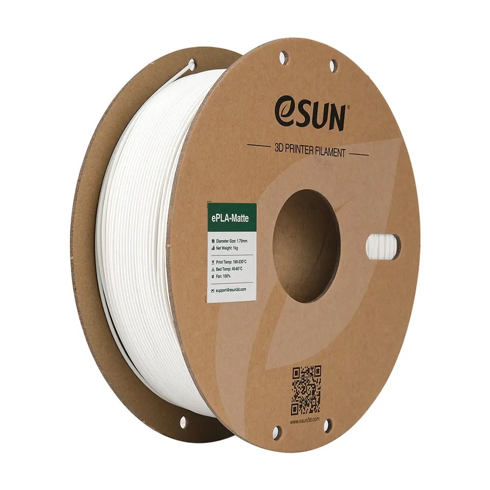 eSUN-ePLA-Matte-3D-Printer-Filament-in-Pakistan-milky-white-in-Pakistan.jpg ESUN e-PLA Matte 1.75mm 3D Printer Filament 1kg/Roll - Image 2