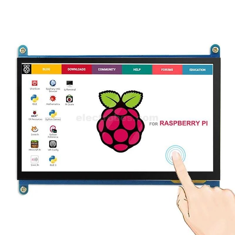 hSKJjy0Ffq6zGzFXaY.jpg 7 inch 1024 x 600 HDMI Capacitive Touch Screen LCD Display for Raspberry Pi