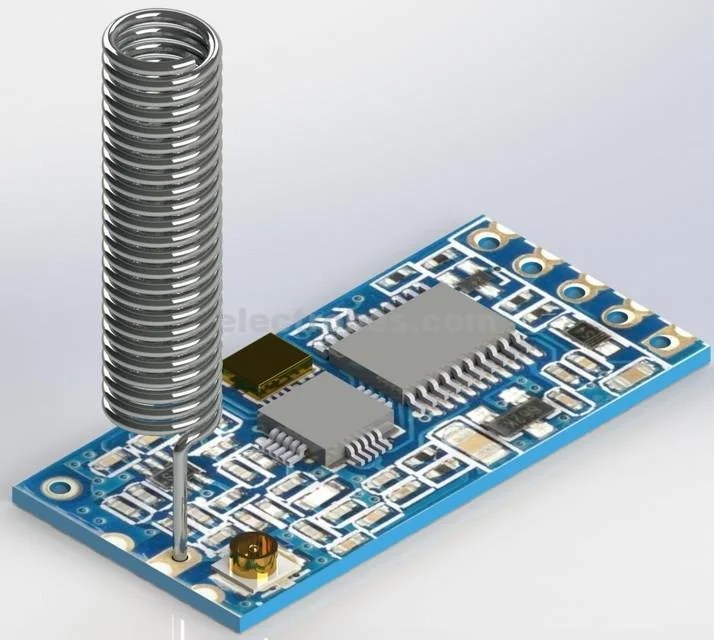 large.jpg HC-12 HC12 Si4463 433MHZ RF Wireless Serial Module With Antenna - Image 2