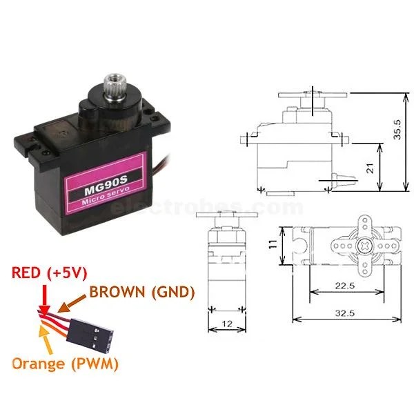 mg90s-metal-gear-servo-motor-180-360-degree-rotation-in-pakistan.jpg Tower Pro MG90S Metal Gear PWM Controlled Micro Servo Motor 360 Degree Rotation - Image 6