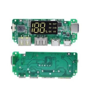 Power Bank Module with Dual USB 5V Type A, Type-C and Type B mini Charging Port 18650 Charging Module Circuit