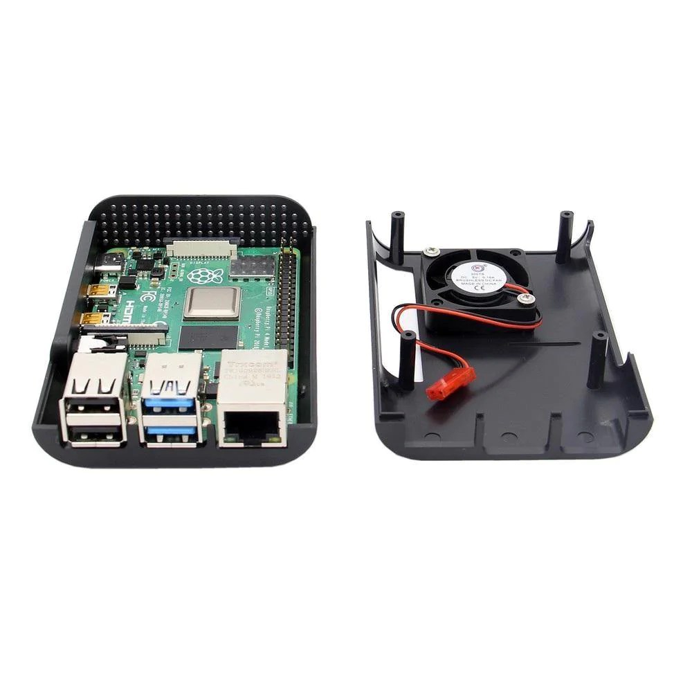 raspberry-pi-4-black-compact-abs-case-in-pakistan-2.jpg Raspberry Pi 4 ABS Case with Cooling Fan for Raspberry Pi 4 Model B - Image 4