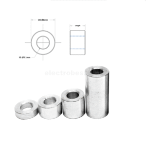 M5 5mm No Thread Round Aluminium Standoff Spacer