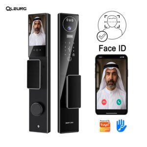 S555 Smart Door Lock with 3D Face Recognition, Intercom Camera Intelligent Door Lock with Buit-in Battery