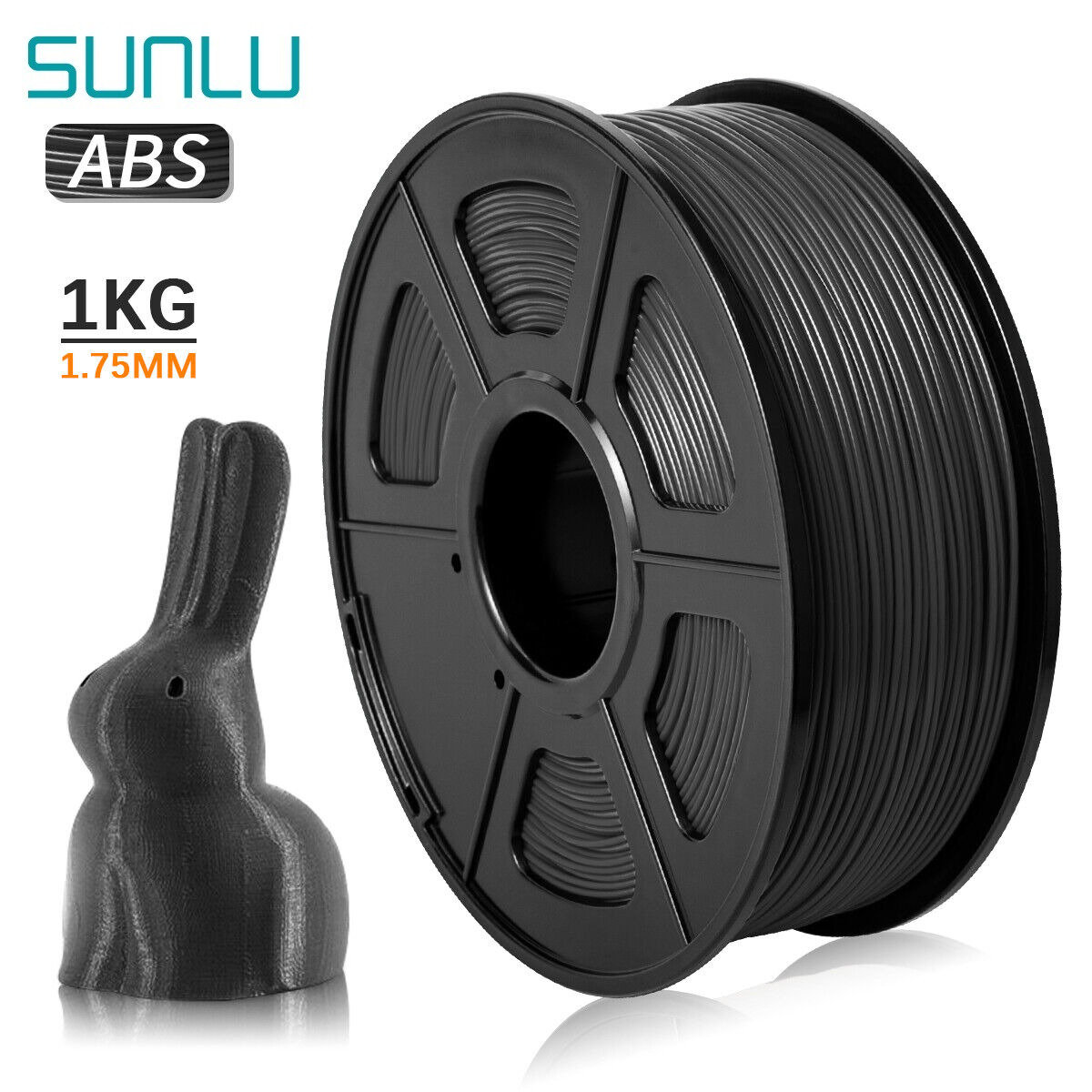 sunlu-black-abs-3d-printer-material-3d-filament-for-3d-printing-at-best-price-in-Pakistan.jpg SUNLU ABS 1.75mm 1KG 3D Printer Filament - Image 2
