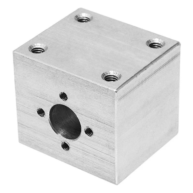 t8-nut-housing-bracket.jpg T8 Lead Screw Conversion Nut Seat Support Block Aluminum Block (Silver)